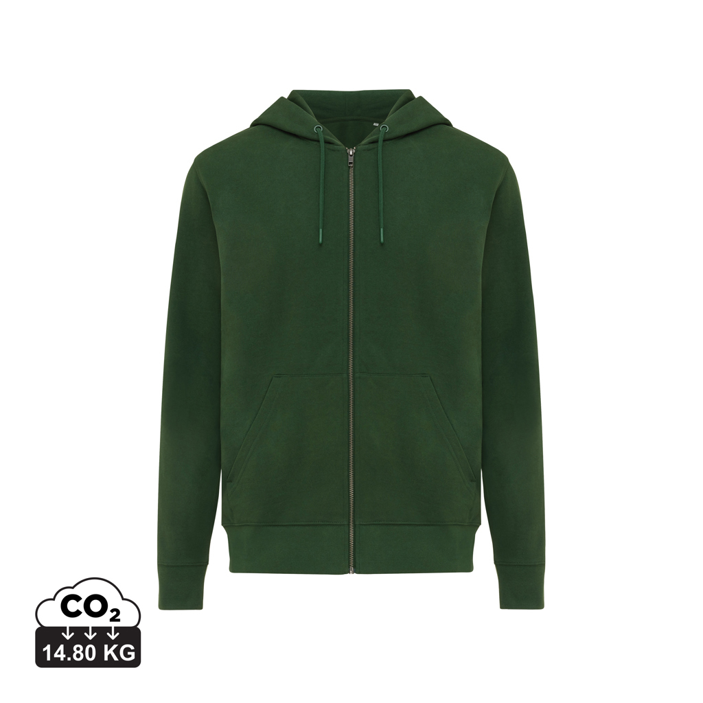 Sweat publicitaire à capuche unisexe coton recyclé Iqoniq Abisko forest green